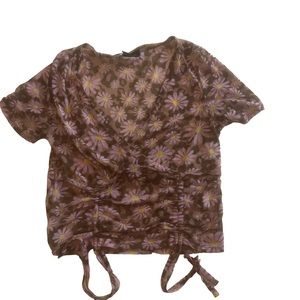 Social Scene Mesh Flower Top Large